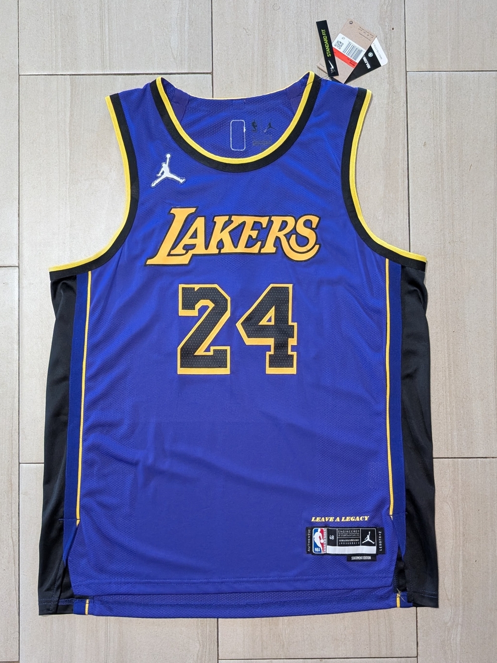 Kobe Bryant Los Angeles Lakers 75th Pro Cut Statement Edition Jersey